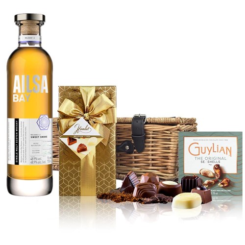 Ailsa Bay Single Malt 70cl And Chocolates Hamper